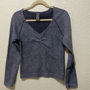PINK ACTIVE Women's Gray Thermal Long Sleeve Top. Very Good Condition. Size L.